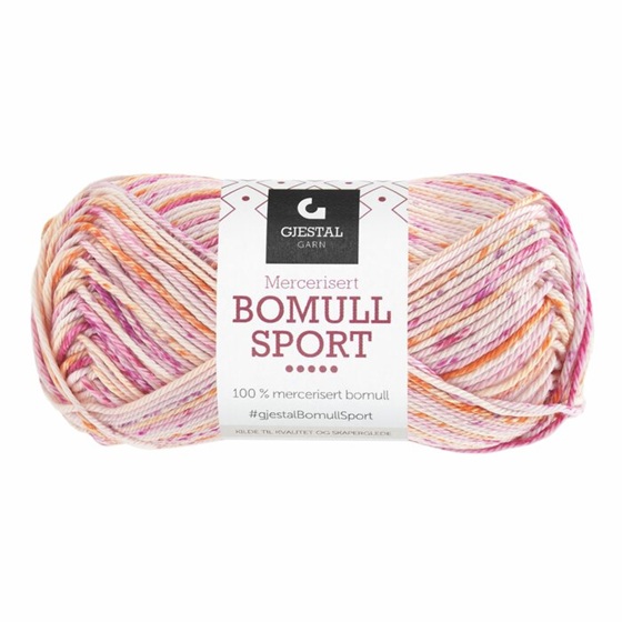 395 Rosa/Orange, Bomull Sport