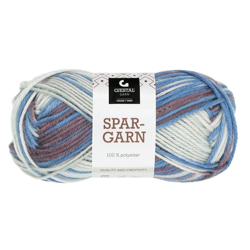 603 Ljusgrå/Burgunder/Blå, Spargarn