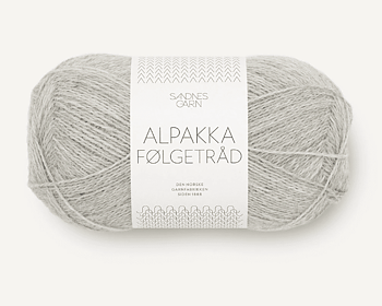 1032 Ljus Gråmelerad, Alpakka Följetråd