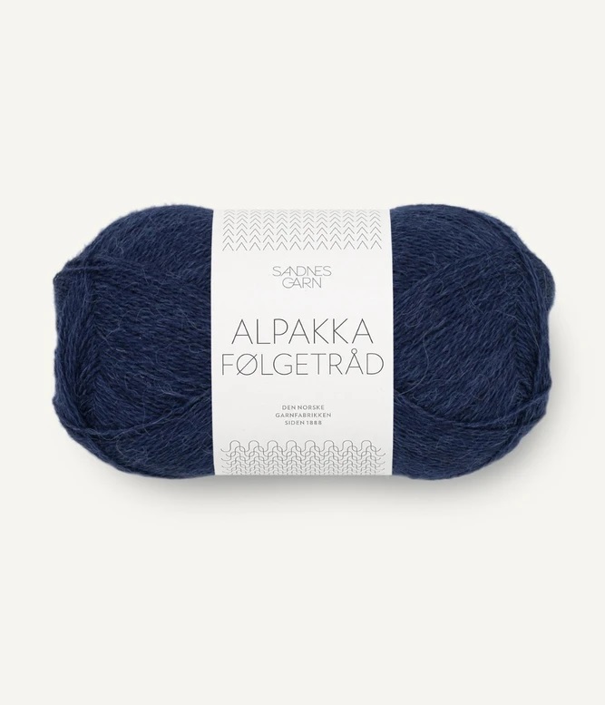 5882 Marinblå, Alpakka Följertråd