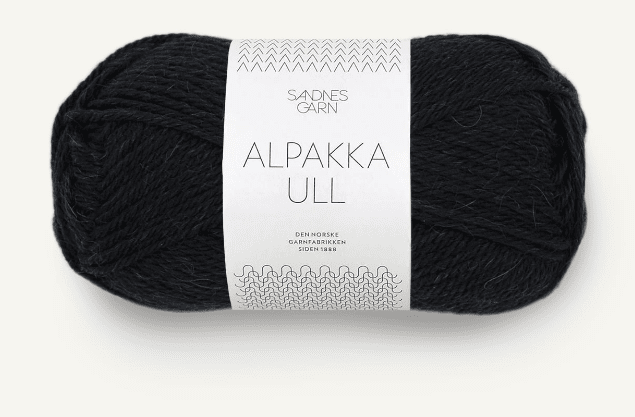 1099 Svart, Alpakka Ull
