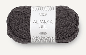 3800 Gråsvart, Alpakka Ull