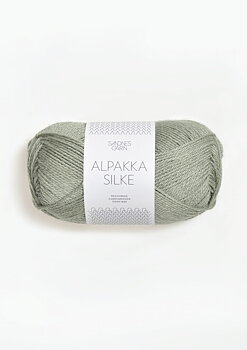 8521 Mjuk Ljusgrön Alpakka silke