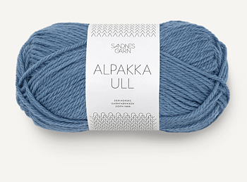 6052 Jeansblå, Alpakka Ull