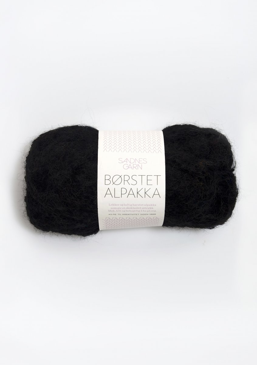 1099 Svart, Börstet Alpakka