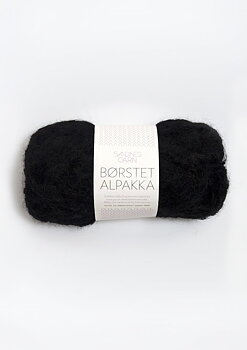 1099 Svart, Börstet Alpakka