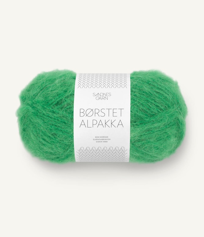 8236 Jelly Bean Green, Börstet Alpakka