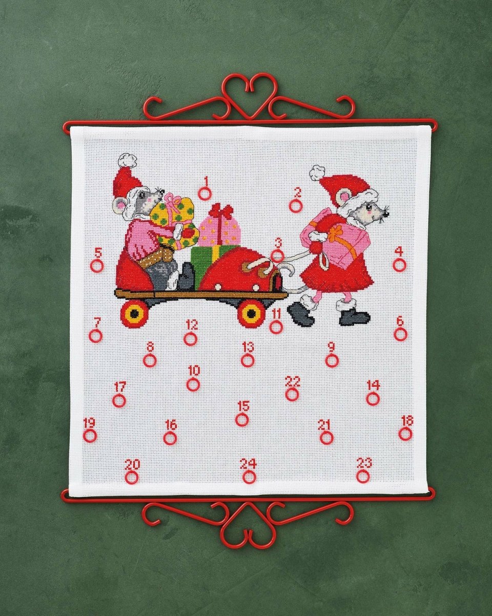 Julkalender Möss m Rullskridsko