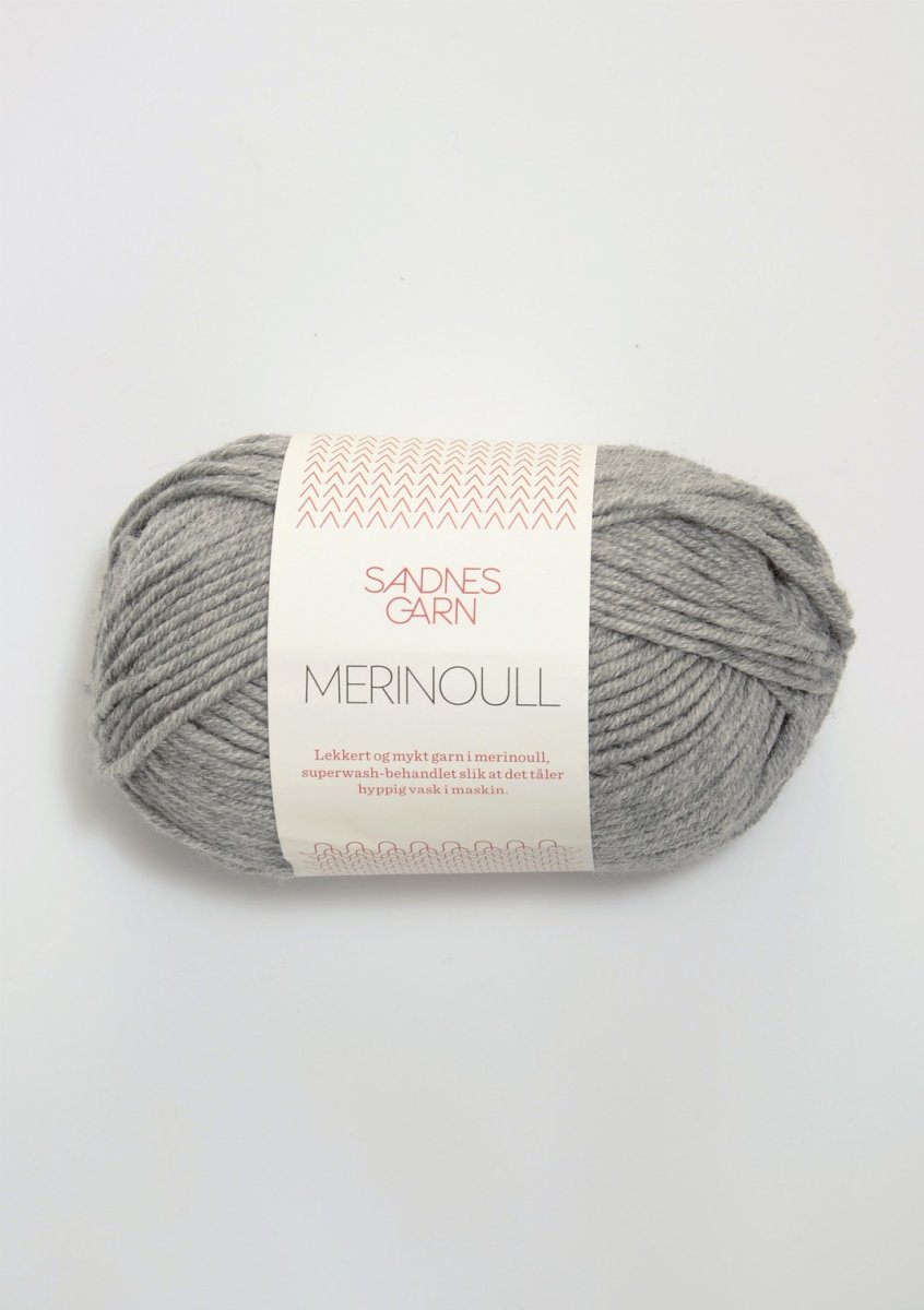 1042 Gråmelerad Merinoull