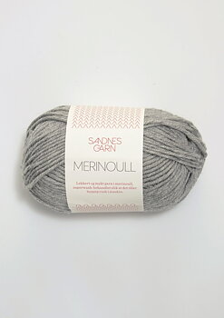 1042 Gråmelerad Merinoull