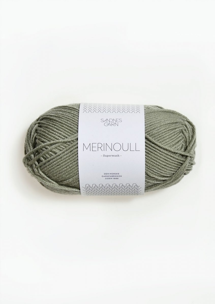 8521 Dov Ljusgrön Merinoull