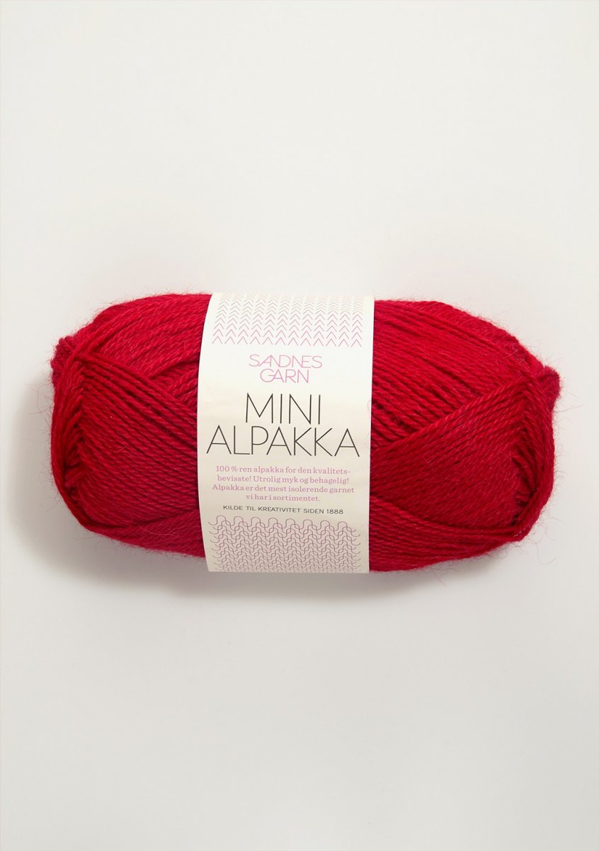 4219 Röd Mini alpakka