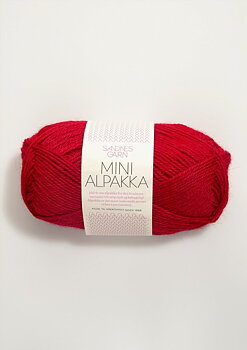 4219 Röd Mini alpakka