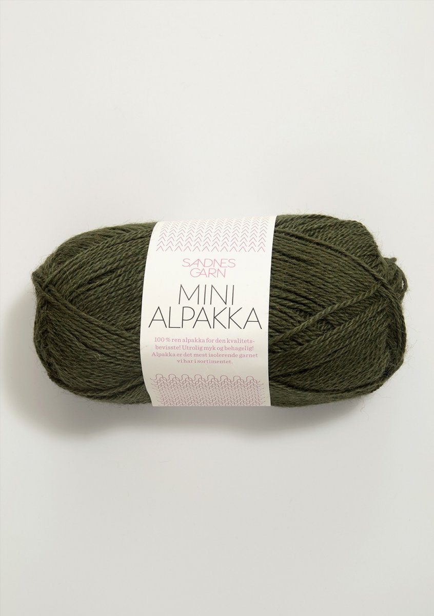 9573 Mossgrön Mini alpakka