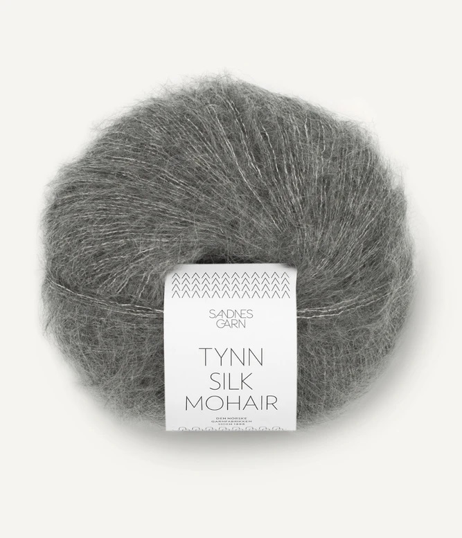 1053 Mörkgrå, Tynn Silkmohair