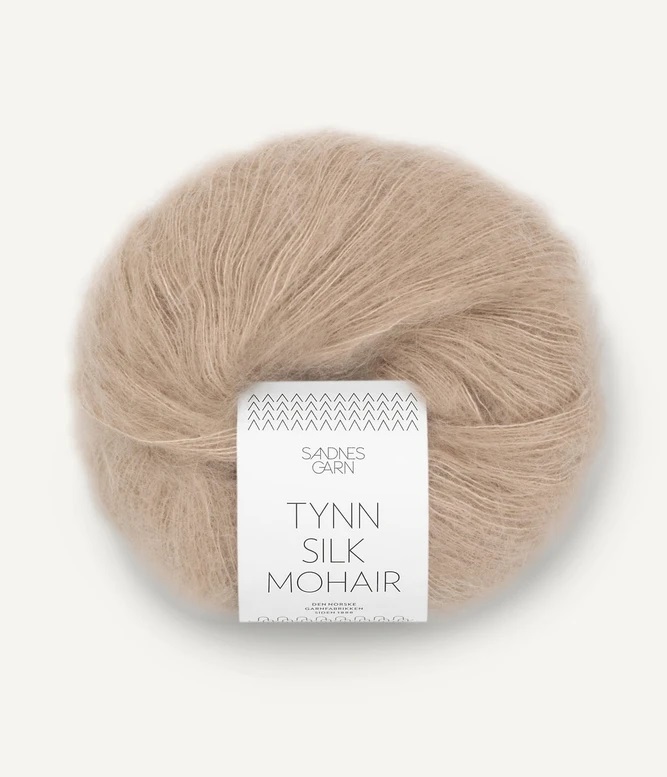 3021 Ljus Beige, Tynn Silkmohair