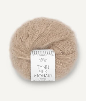 3021 Ljus Beige, Tynn Silkmohair
