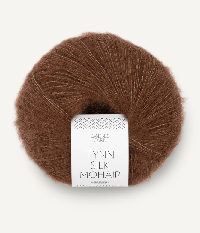 3073 Choklad, Tynn Silkmohair -utgår-