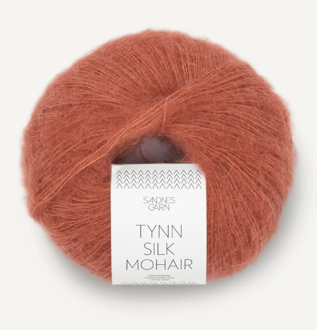 3535 Ljus Kopparbrun, Tynn Silkmohair