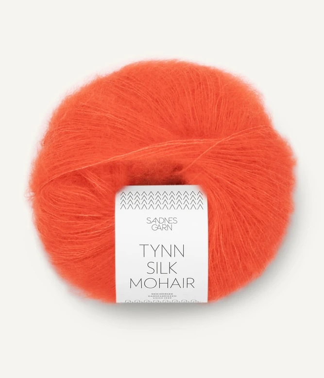 3818 Orange, Tynn Silkmohair -utgår-