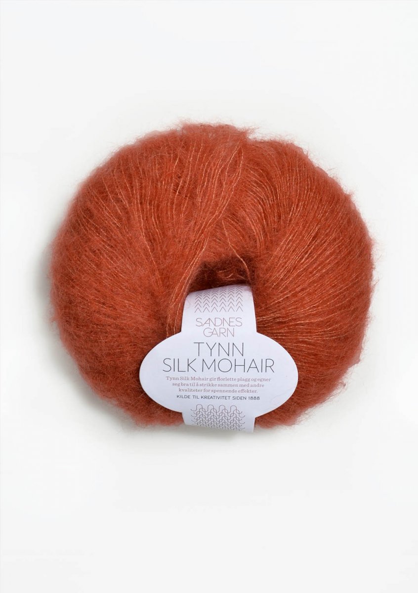 3835 Terrakotta, Tynn silkmohair - *Utgår*