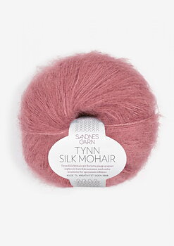 4244 Mörk Gammelrosa, Tynn Silkmohair - *Utgår*