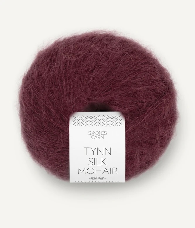 4372 Djup Burgunder, Tynn Silkmohair