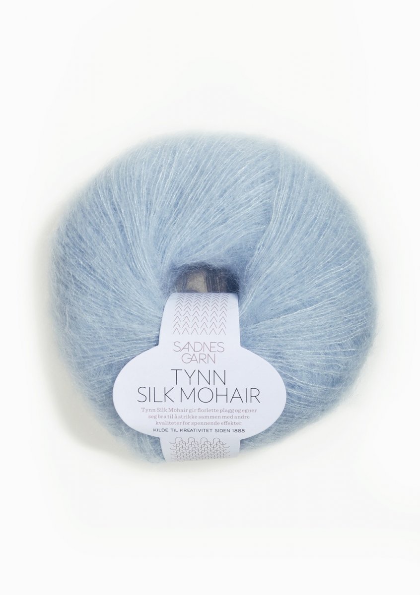 6012 Ljusblå, Tynn silkmohair