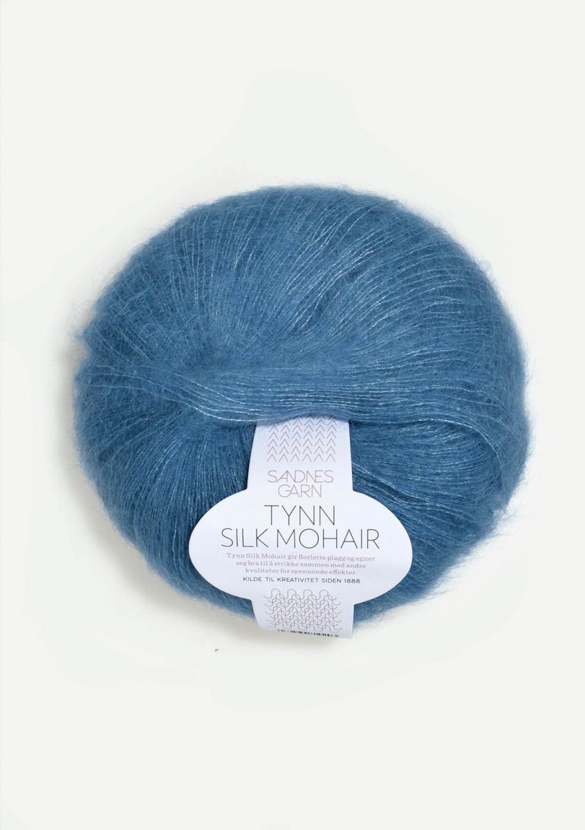 6042 Mörk Himmelsblå, Tynn silkmohair