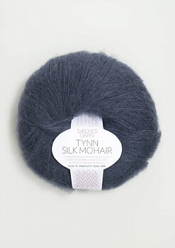 6081 Djupblå Tynn silkmohair
