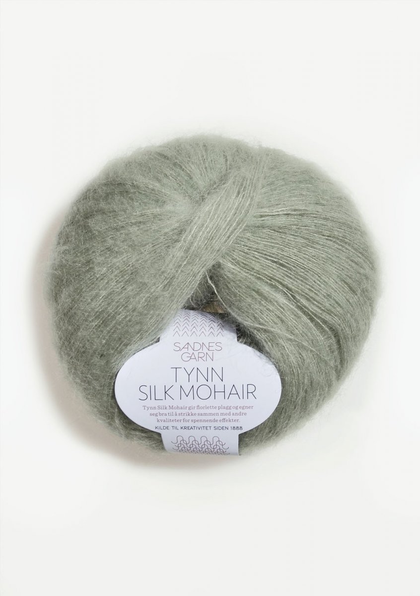 8521 Dovt Ljusgrön, Tynn Silkmohair