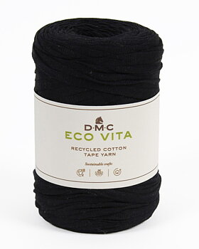 02 Svart, Eco Vita Bandgarn