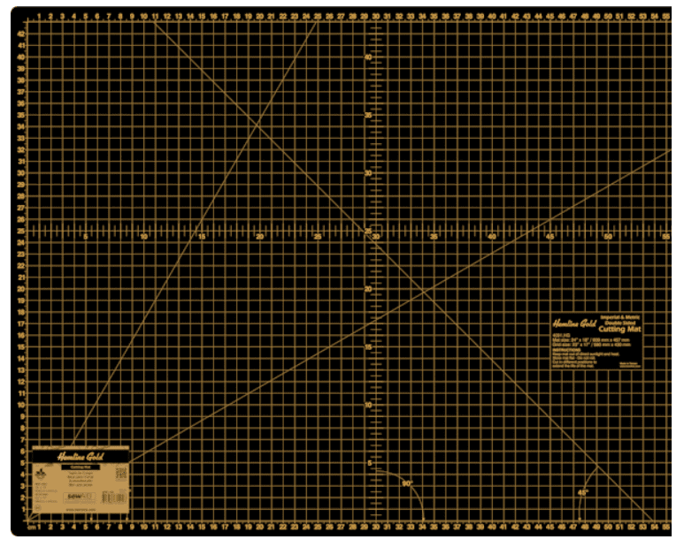 Skärmatta 45x60, Hemline Gold