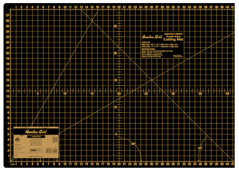Skärmatta 30x45, Hemline Gold