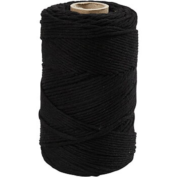 414765 Svart, Macrame 2mm