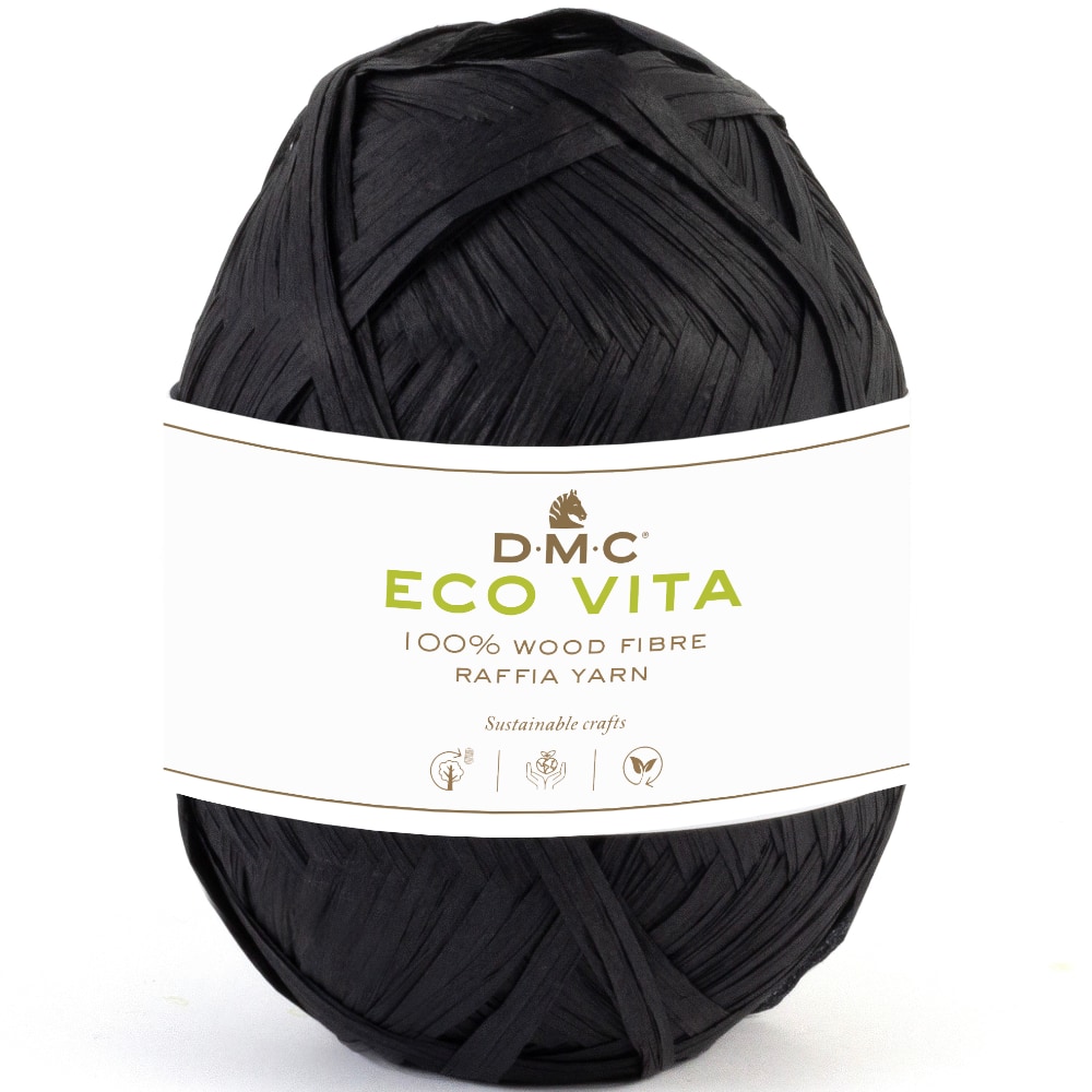 002 Svart, Eco Vita Raffia