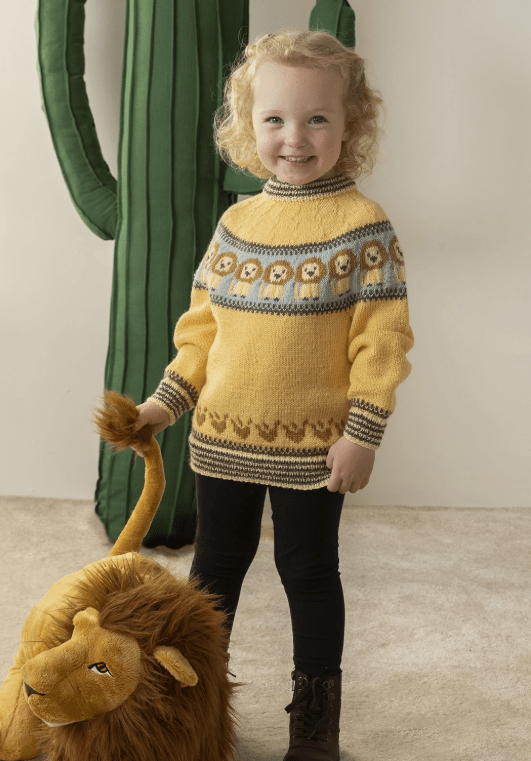 2401 Barn, Djuren i Afrika i Baby Ull, Mönsterhäfte Viking Garn - 3