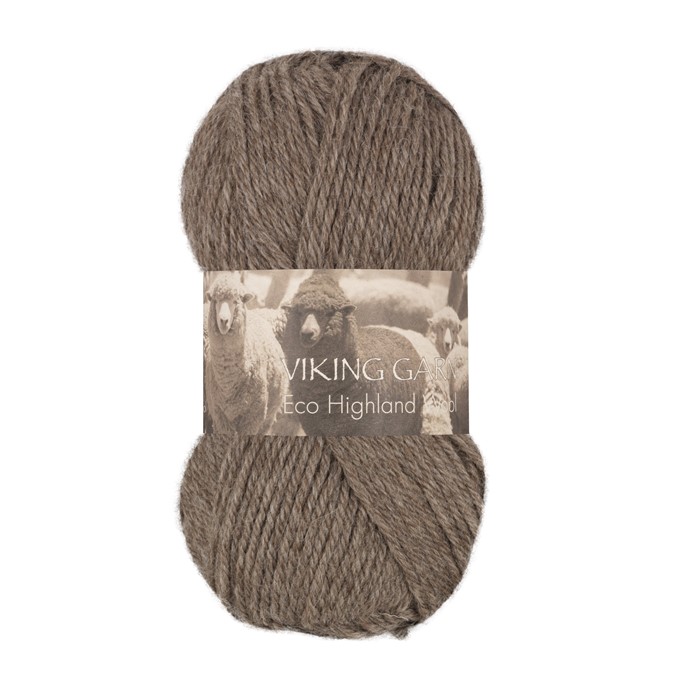 208 Mörkbrun Highland Eco Wool