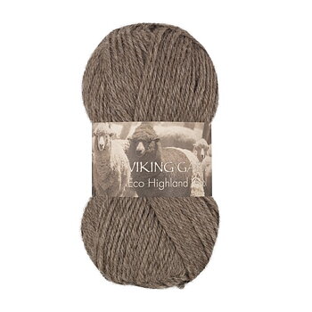 208 Mörkbrun Highland Eco Wool