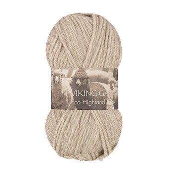 212 Ljusgrå Highland Eco Wool