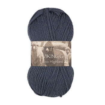 227 Jeansblå Highland Eco Wool