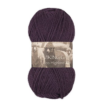 269 Mörklila Highland Eco Wool