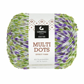 905 Gul/Grön/Lavendel, Multi Dots