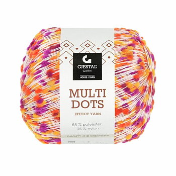906 Purpur/Orange/Gul, Multi Dots