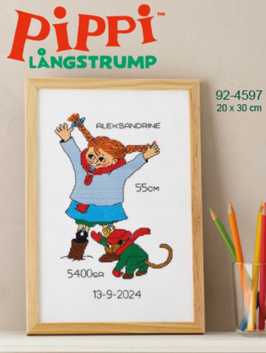 Pippi Tavla, Korsstygn