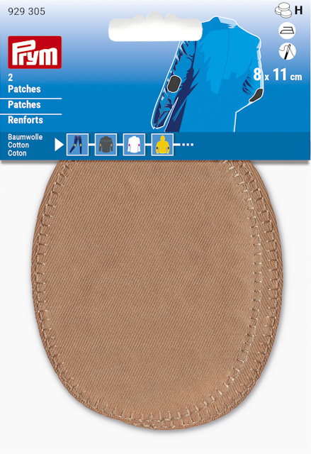 Beige Jeans Bomull, Laglapp