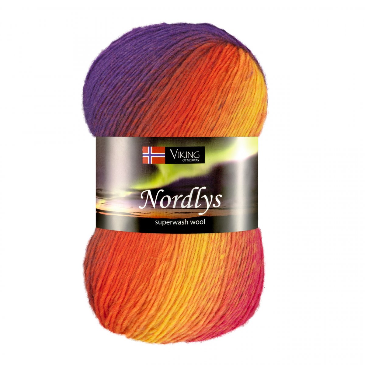 941 Lila/Gul/Röd/Orange Nordlys