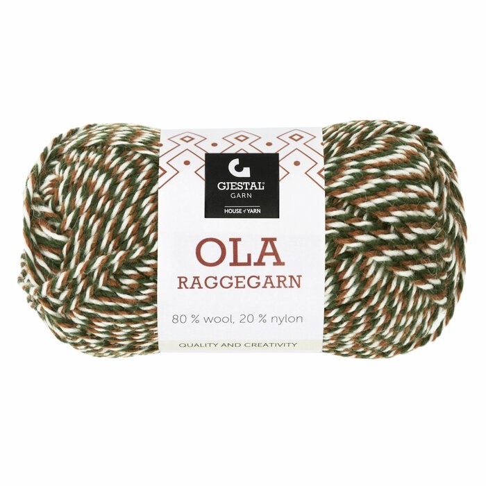 718 Brun/Grön/Vit, Ola Raggegarn