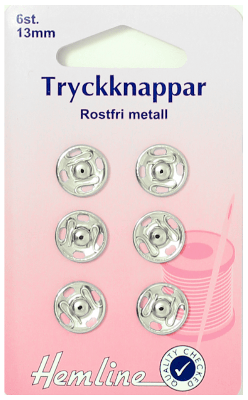 Tryckknapp 13mm Blank, Knappar