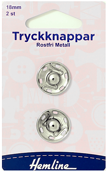 Tryckknappar 18mm Blank, Knappar